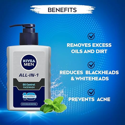 Nivea Men's Face Wash Oil Control 10X Vitamin C
